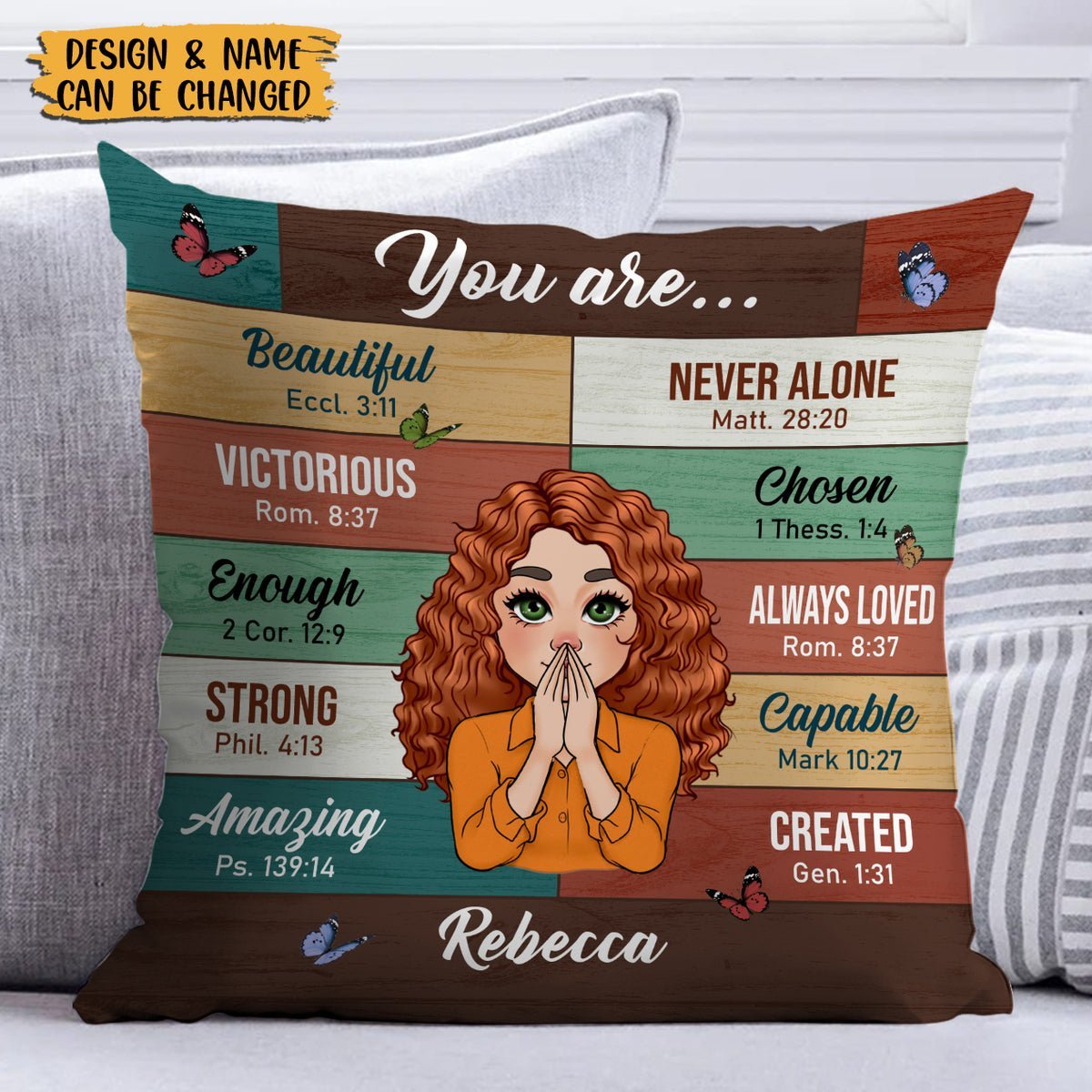 You Are Beautiful (Version 2) - Personalized Pillow - Best Gift For Mother, Daughter, Sister, Friend, Wife - Giftago