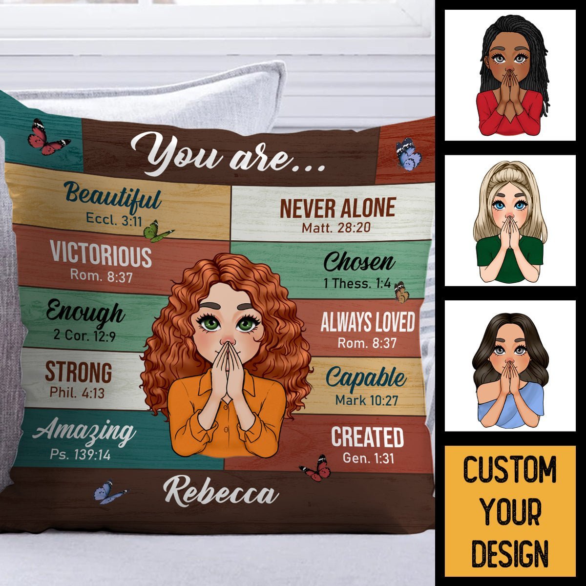 You Are Beautiful (Version 2) - Personalized Pillow - Best Gift For Mother, Daughter, Sister, Friend, Wife - Giftago