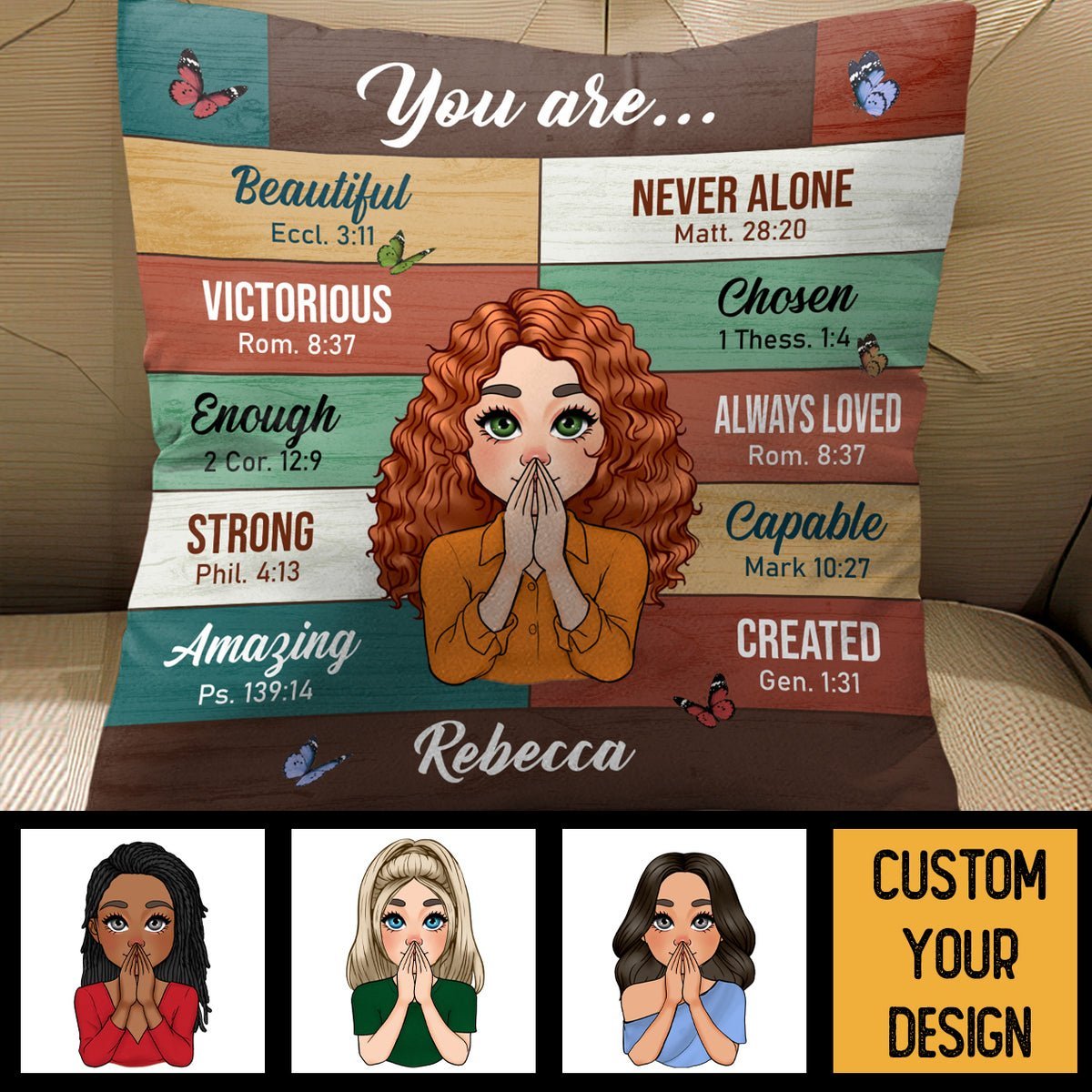 You Are Beautiful (Version 2) - Personalized Pillow - Best Gift For Mother, Daughter, Sister, Friend, Wife - Giftago