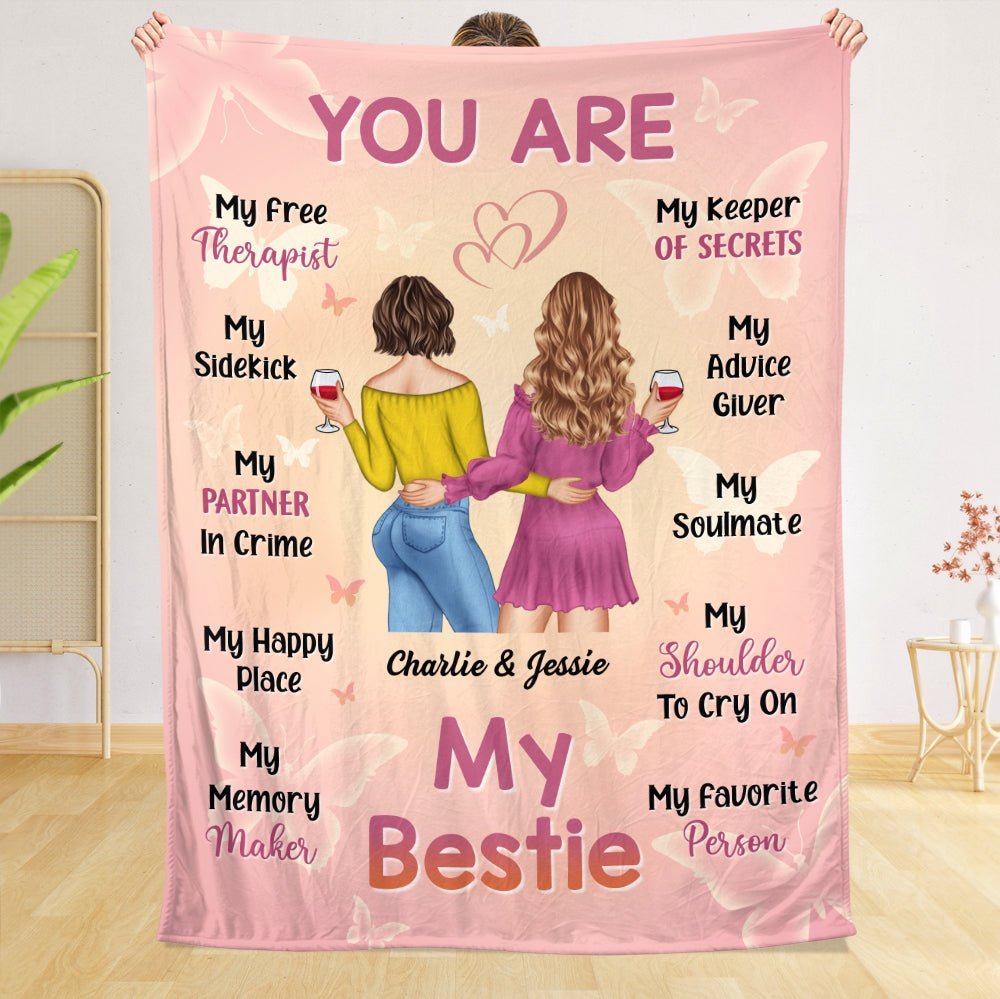 You Are My Bestie - Personalized Blanket - Meaningful Gift For Birthday - Giftago