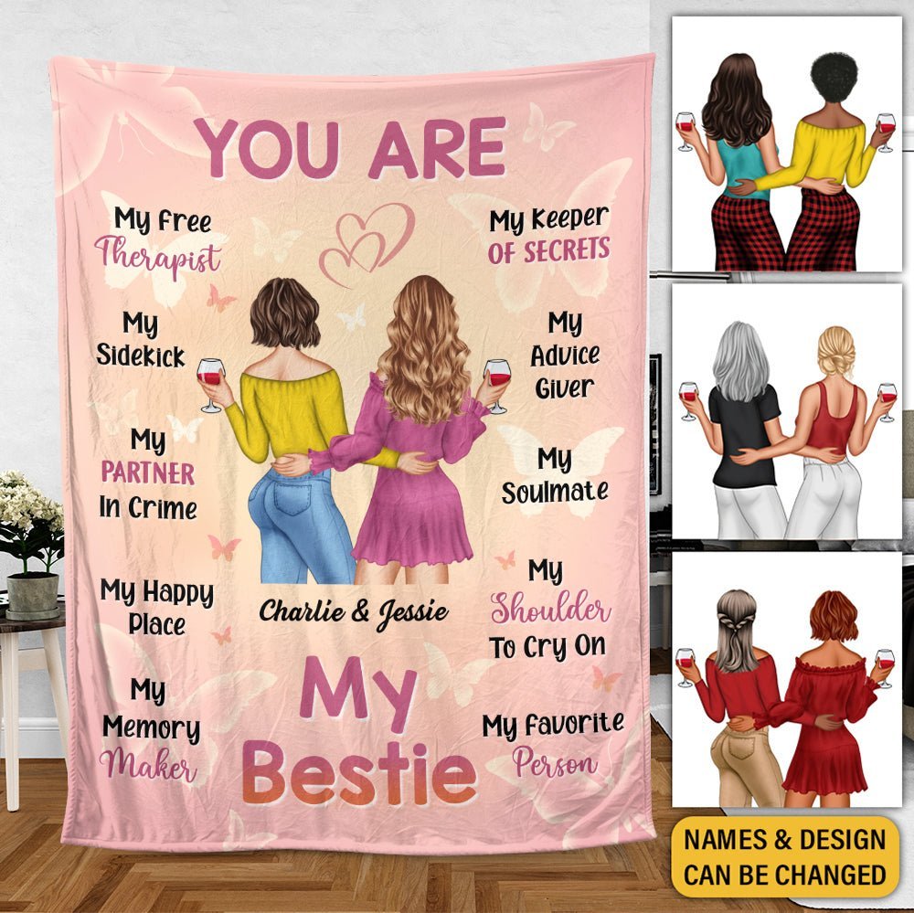 You Are My Bestie - Personalized Blanket - Meaningful Gift For Birthday - Giftago