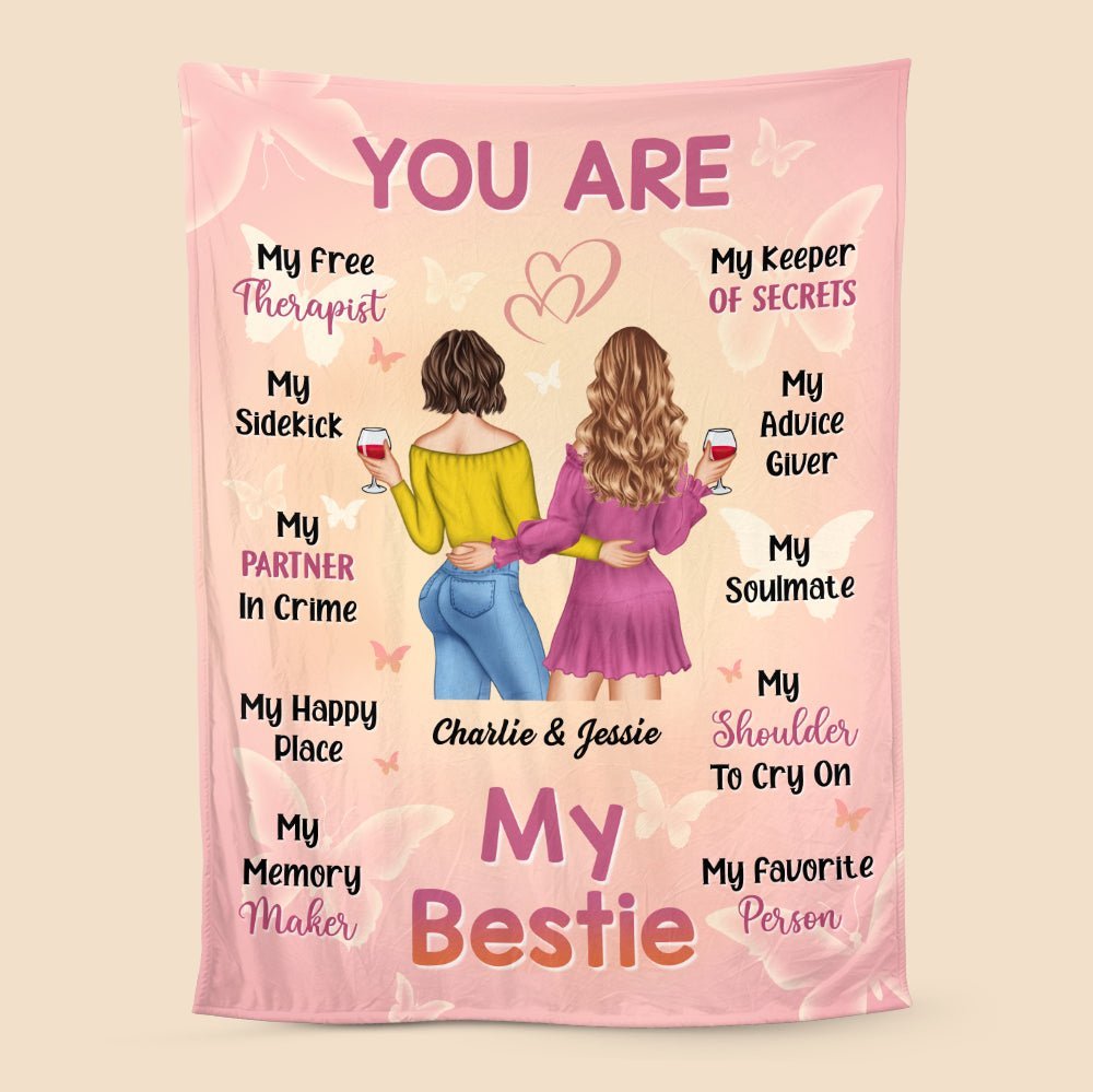 You Are My Bestie - Personalized Blanket - Meaningful Gift For Birthday - Giftago