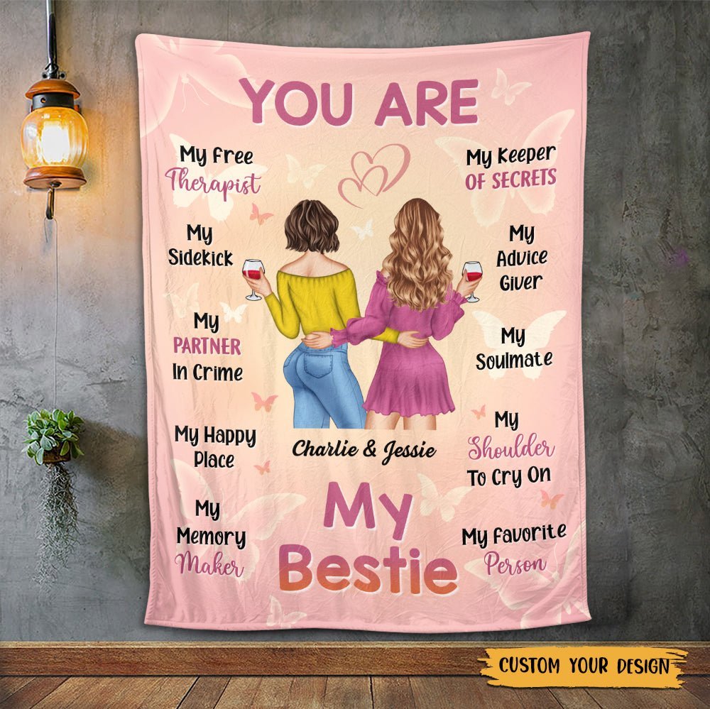 You Are My Bestie - Personalized Blanket - Meaningful Gift For Birthday - Giftago