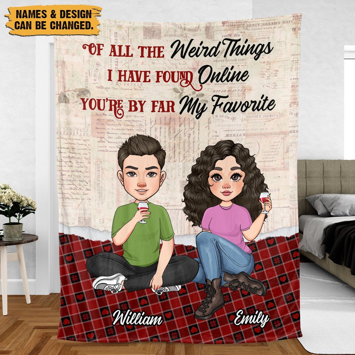 You Are My Favorite - Personalized Blanket - Meaningful Gift For Valentine, For Couple - Giftago