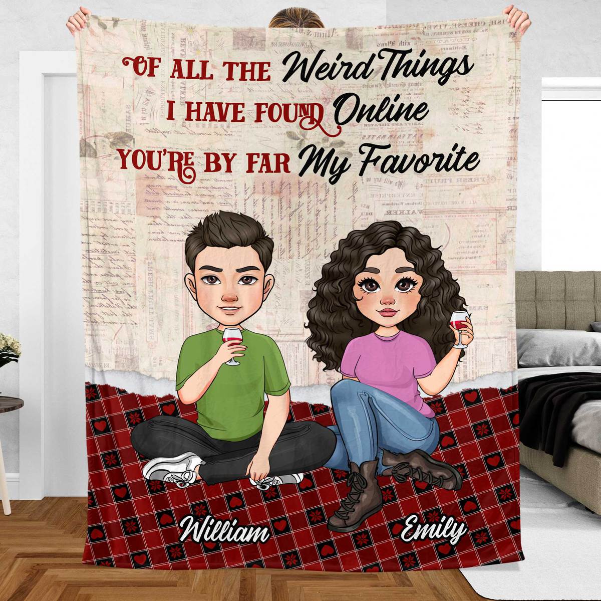 You Are My Favorite - Personalized Blanket - Meaningful Gift For Valentine, For Couple - Giftago