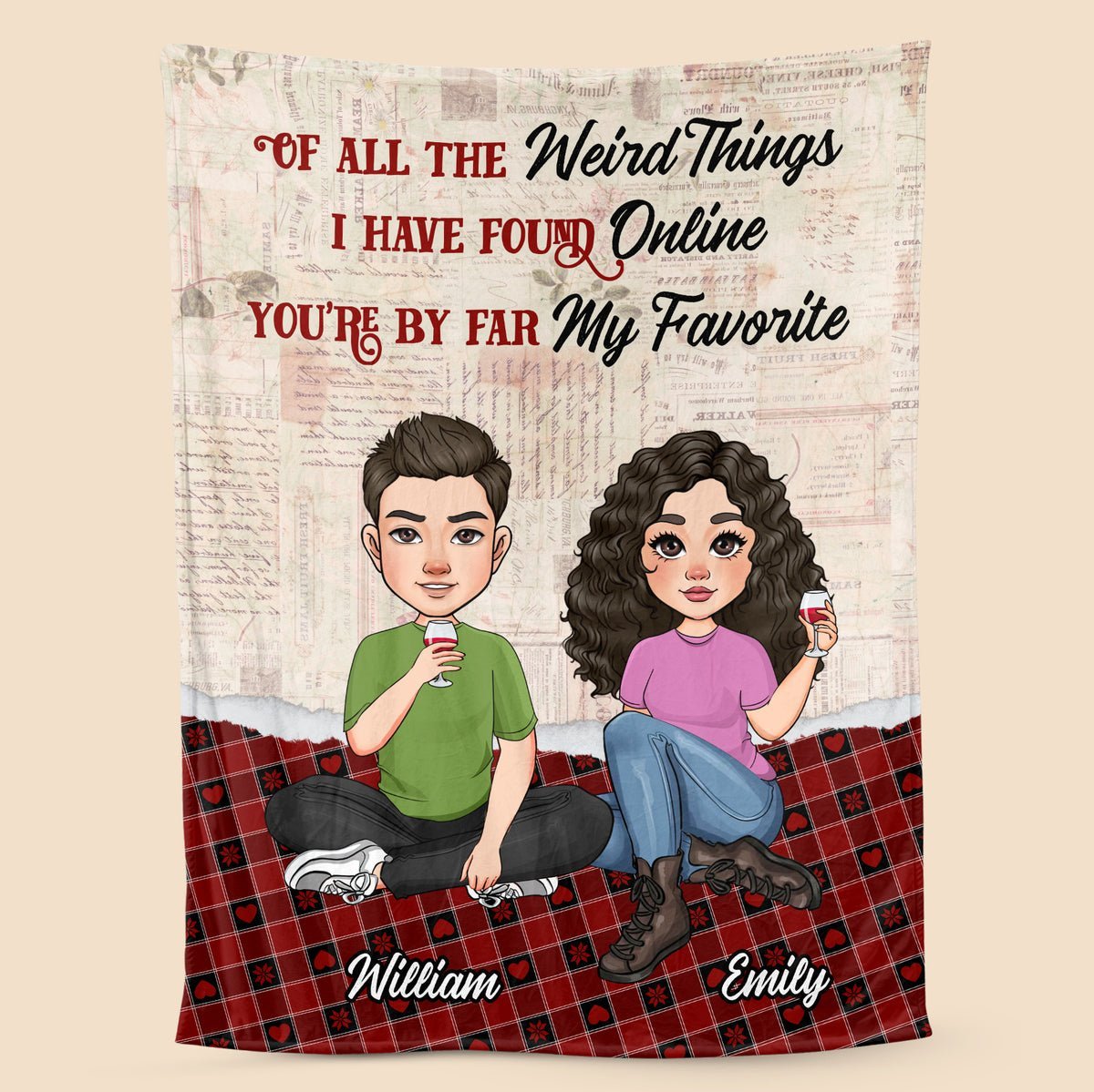You Are My Favorite - Personalized Blanket - Meaningful Gift For Valentine, For Couple - Giftago