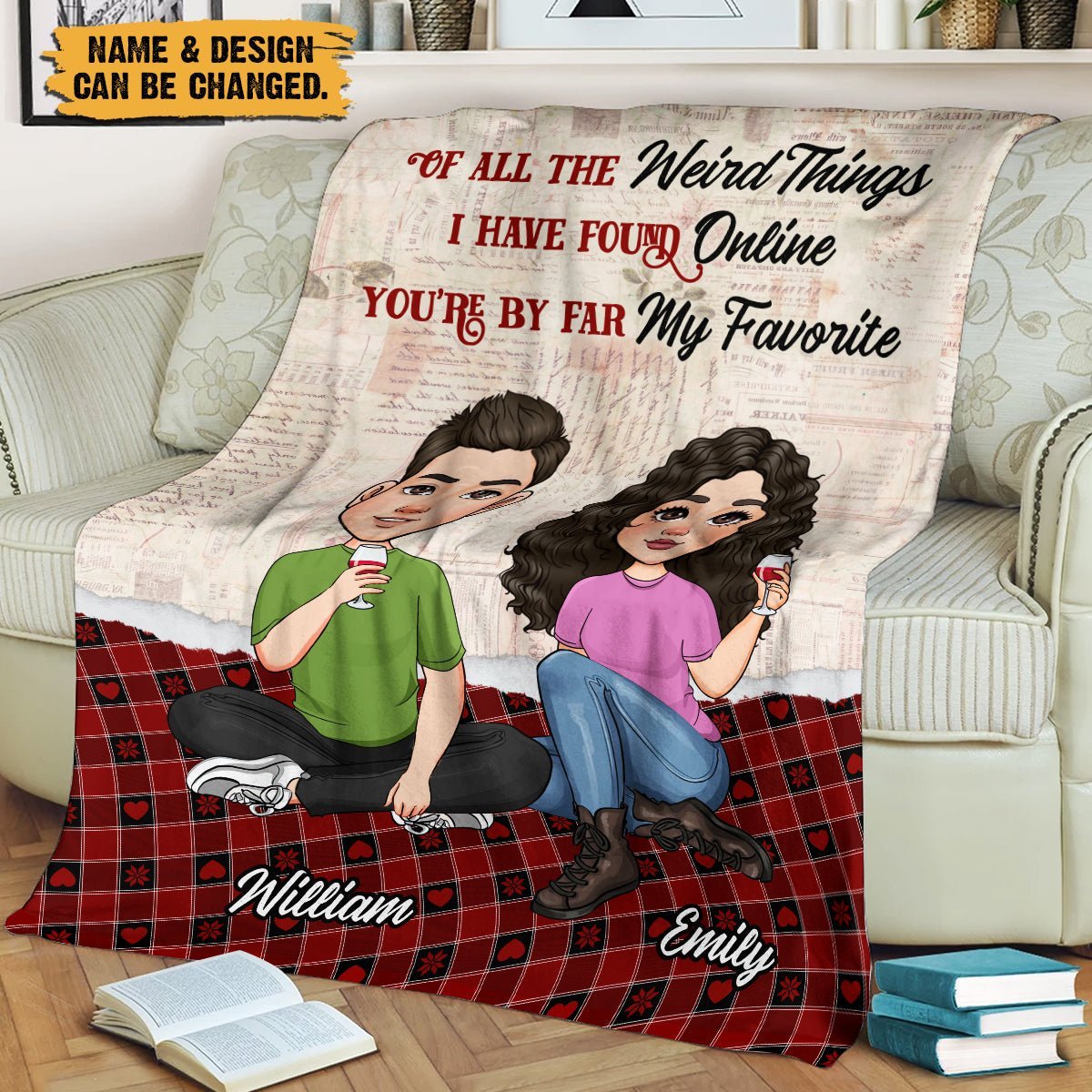 You Are My Favorite - Personalized Blanket - Meaningful Gift For Valentine, For Couple - Giftago