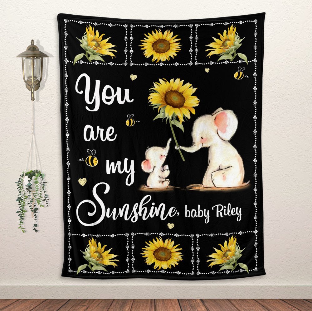 You Are My Sunshine Baby Blanket - Personalized Blanket - Giftago
