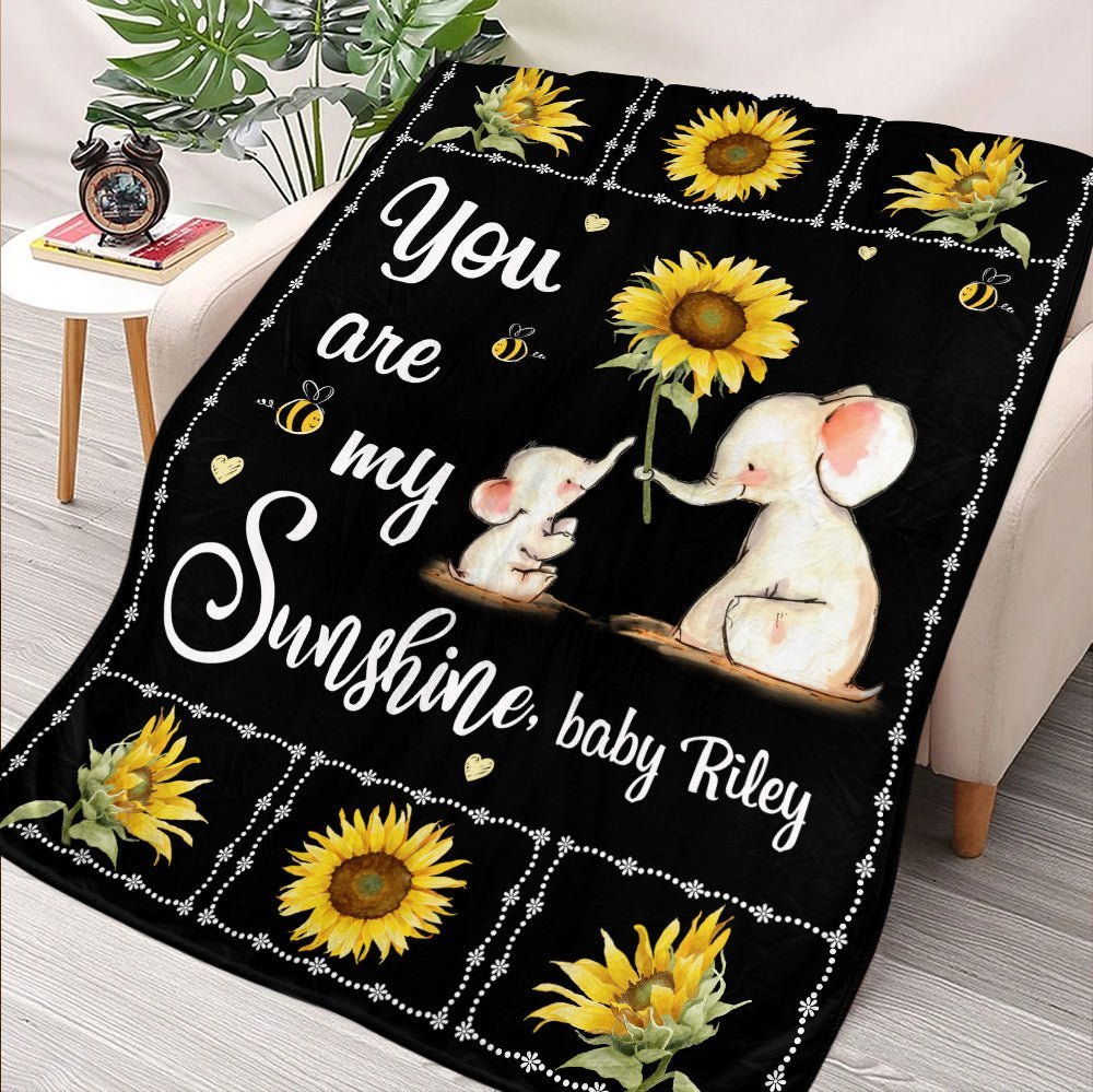 You Are My Sunshine Baby Blanket - Personalized Blanket - Giftago