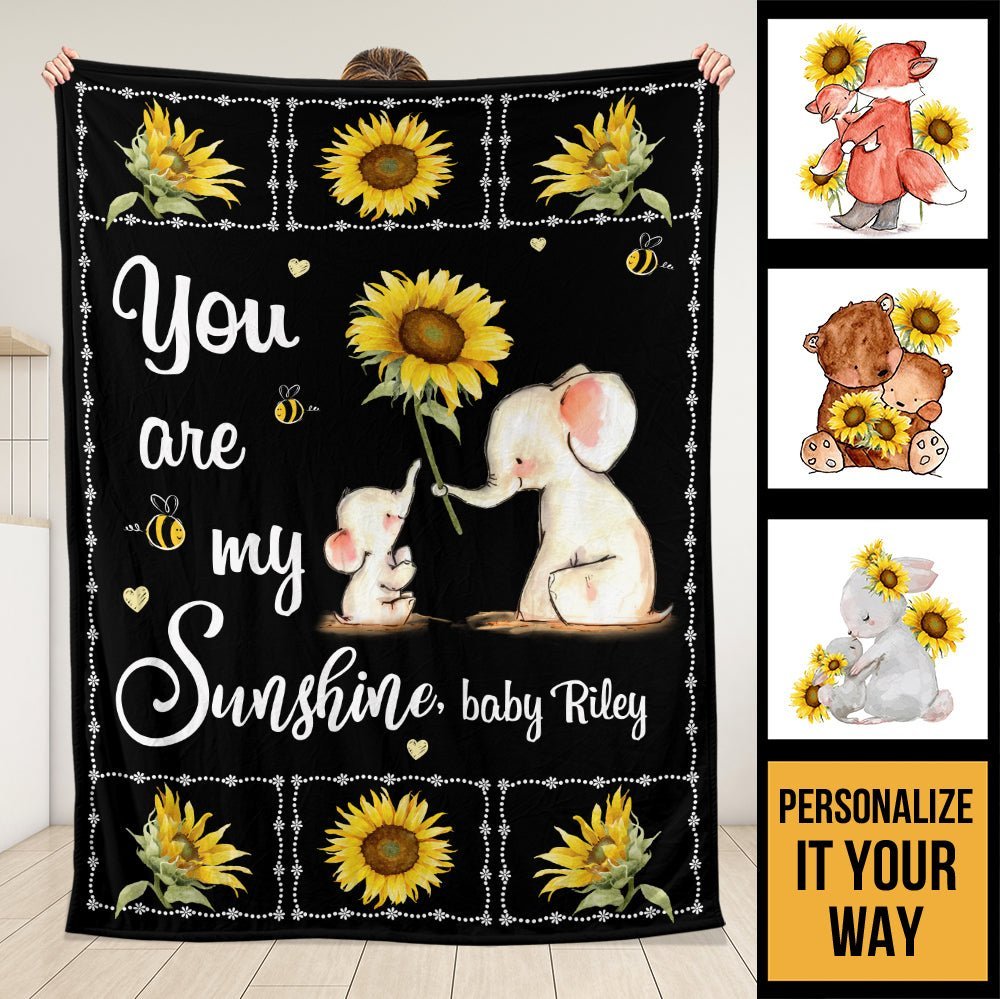 You Are My Sunshine Baby Blanket - Personalized Blanket - Giftago