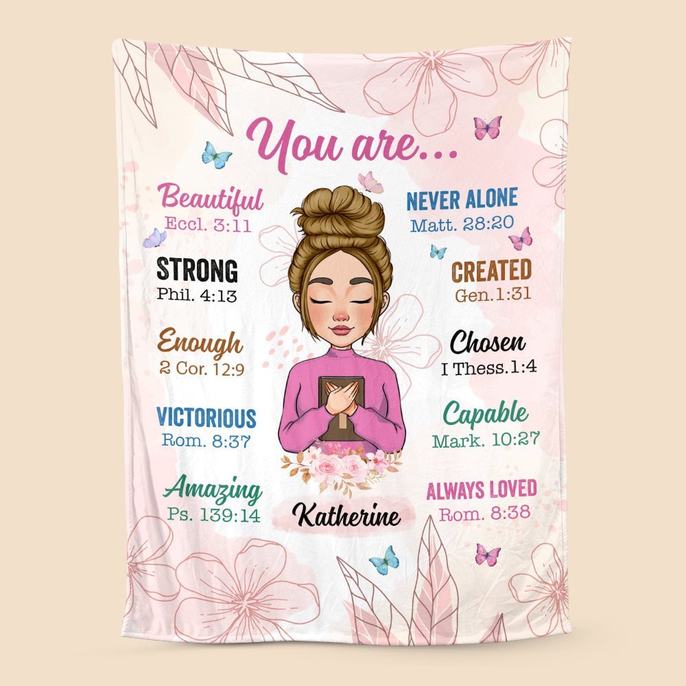 You Are Never Alone - Personalized Blanket - Best Gift For Mom, Daughter, Sister, Friend, Wife - Giftago