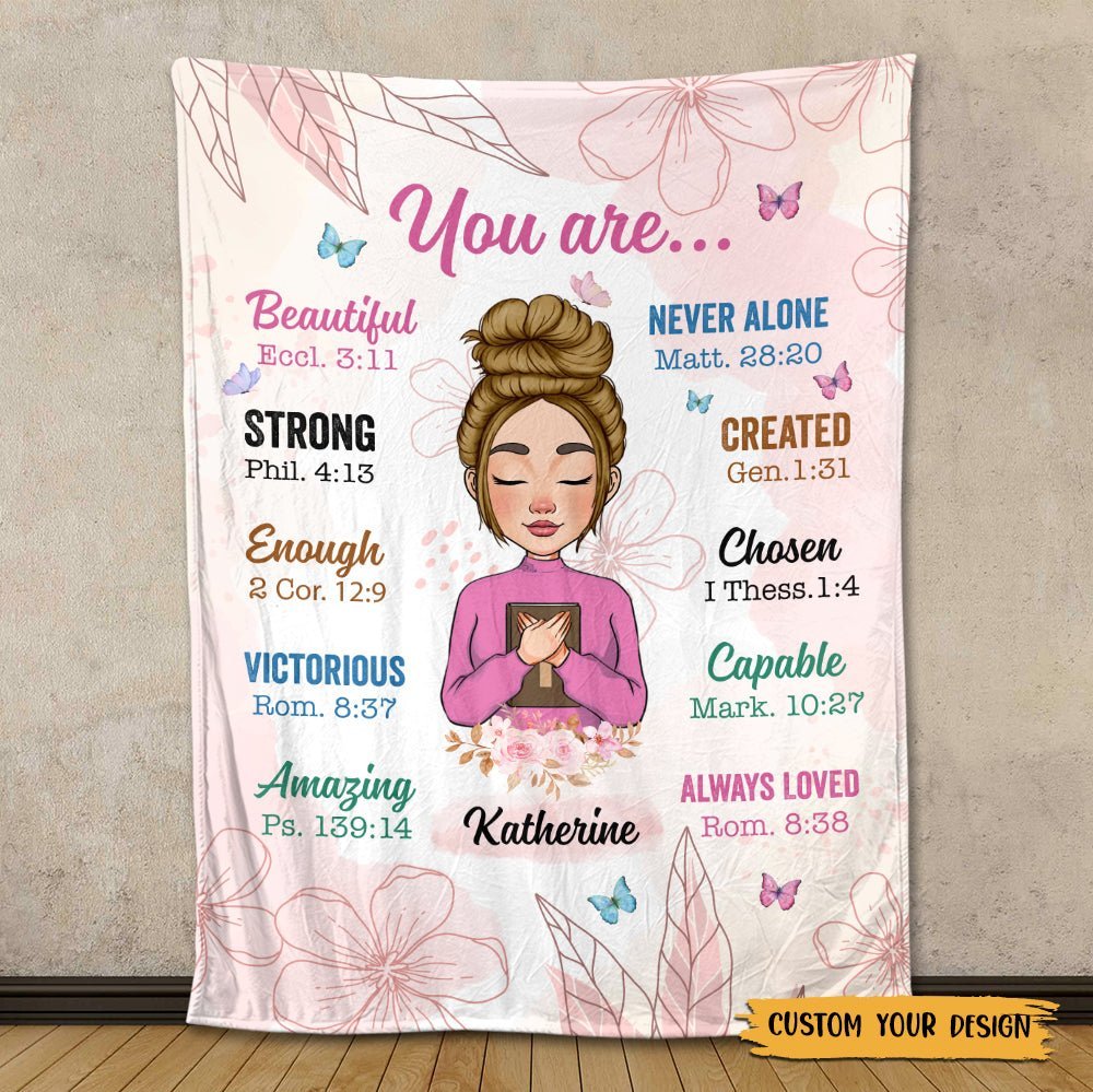 You Are Never Alone - Personalized Blanket - Best Gift For Mom, Daughter, Sister, Friend, Wife - Giftago