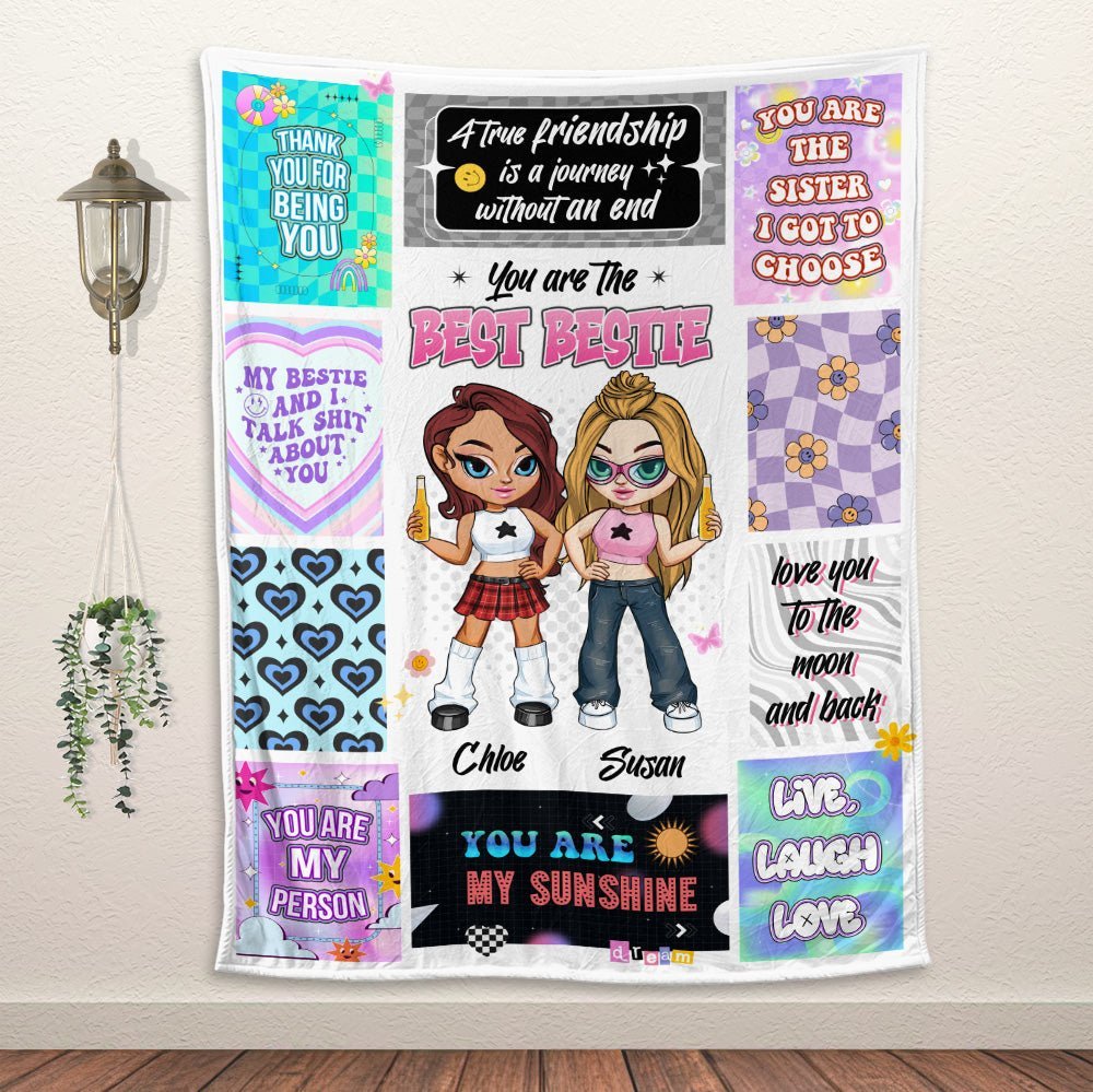 You Are The Best Bestie - Personalized Blanket - Giftago