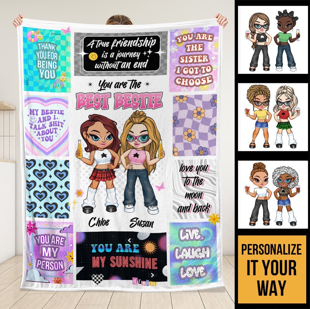 You Are The Best Bestie - Personalized Blanket - Giftago