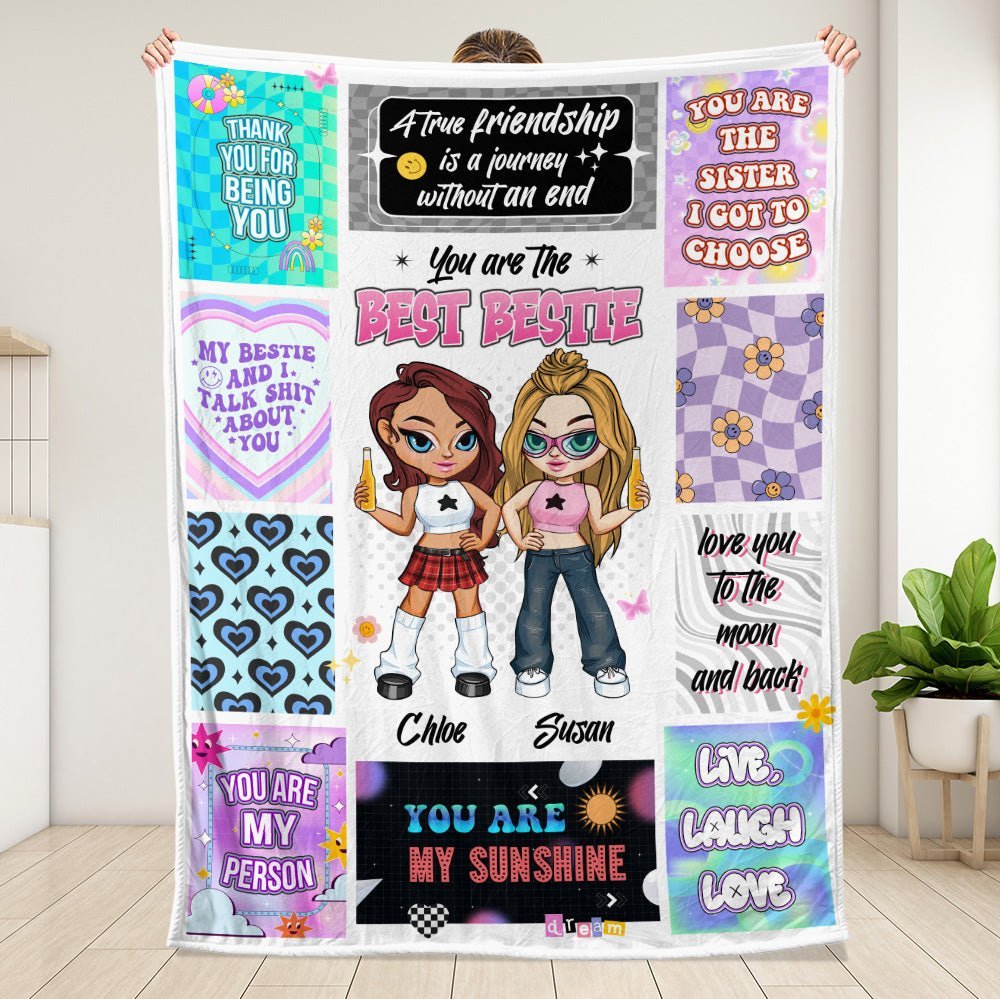 You Are The Best Bestie - Personalized Blanket - Giftago
