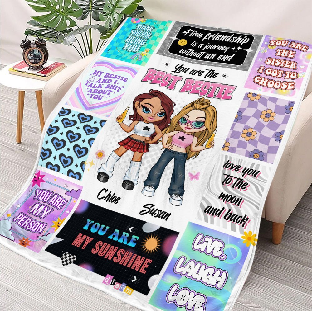 You Are The Best Bestie - Personalized Blanket - Giftago