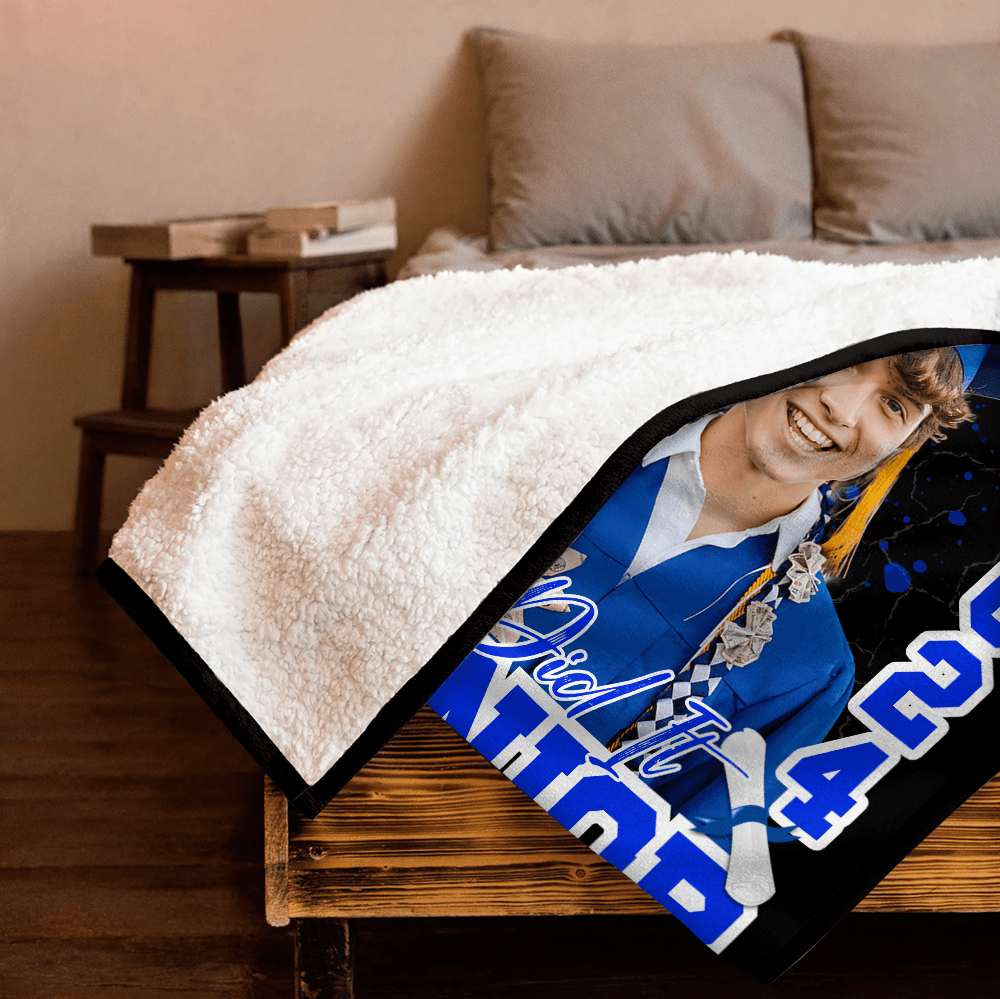 You Did It Senior Blanket - Personalized Blanket - Giftago