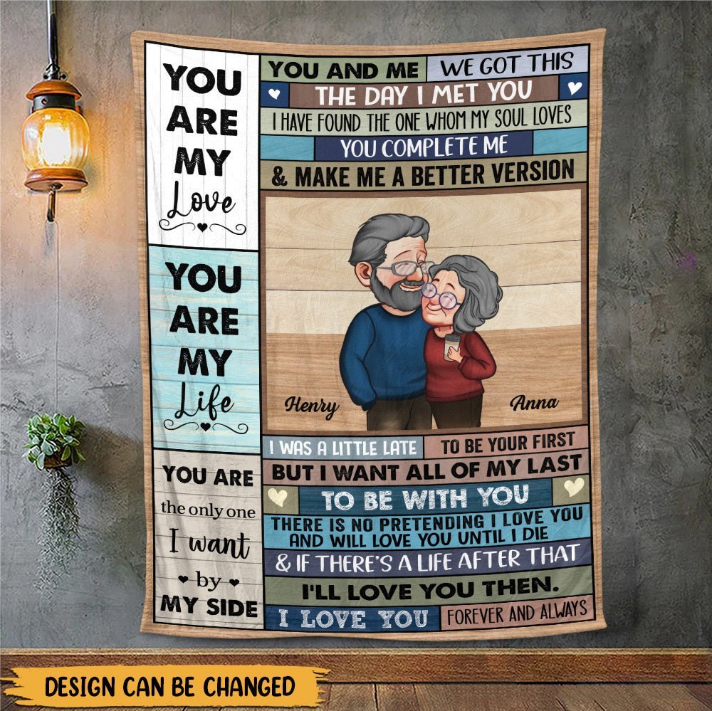 You & Me The Day I Met You Old Couple - Personalized Blanket - Best Gift For Couple - Giftago
