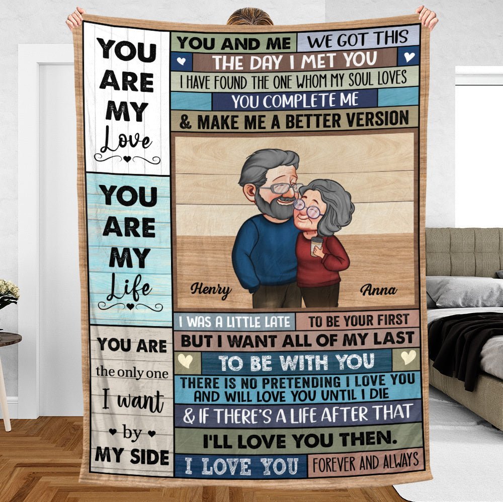 You & Me The Day I Met You Old Couple - Personalized Blanket - Best Gift For Couple - Giftago