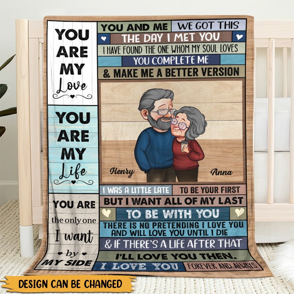 You & Me The Day I Met You Old Couple - Personalized Blanket - Best Gift For Couple - Giftago