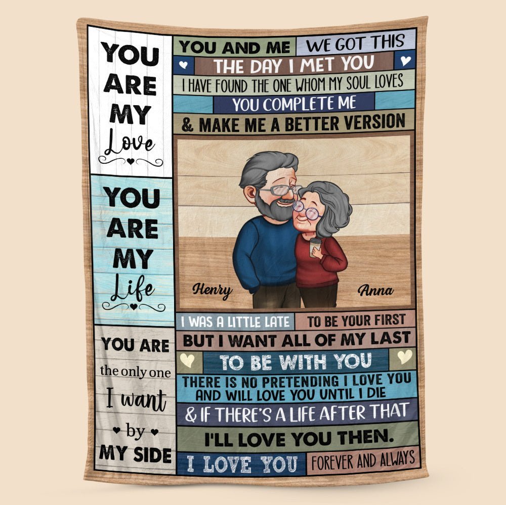 You & Me The Day I Met You Old Couple - Personalized Blanket - Best Gift For Couple - Giftago