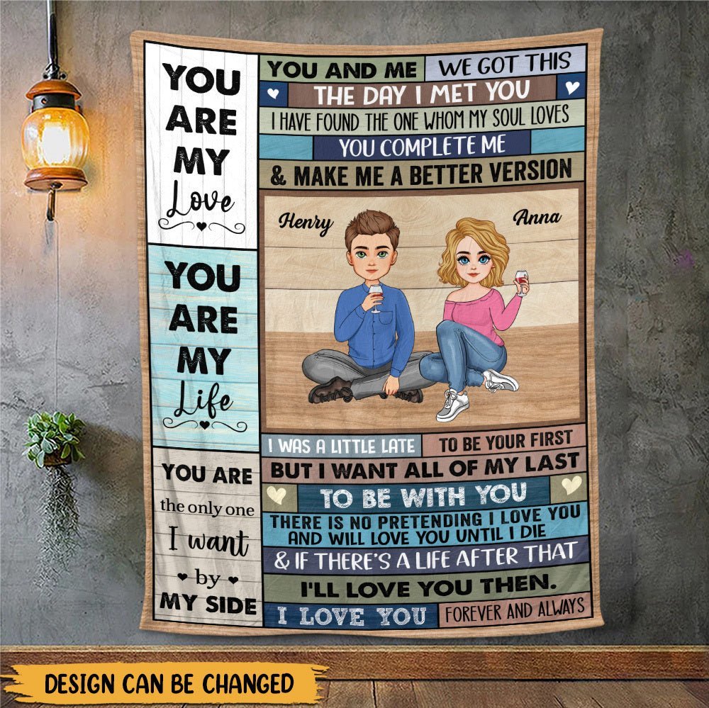 You & Me The Day I Met You - Personalized Blanket - Best Gift For Couple - Giftago