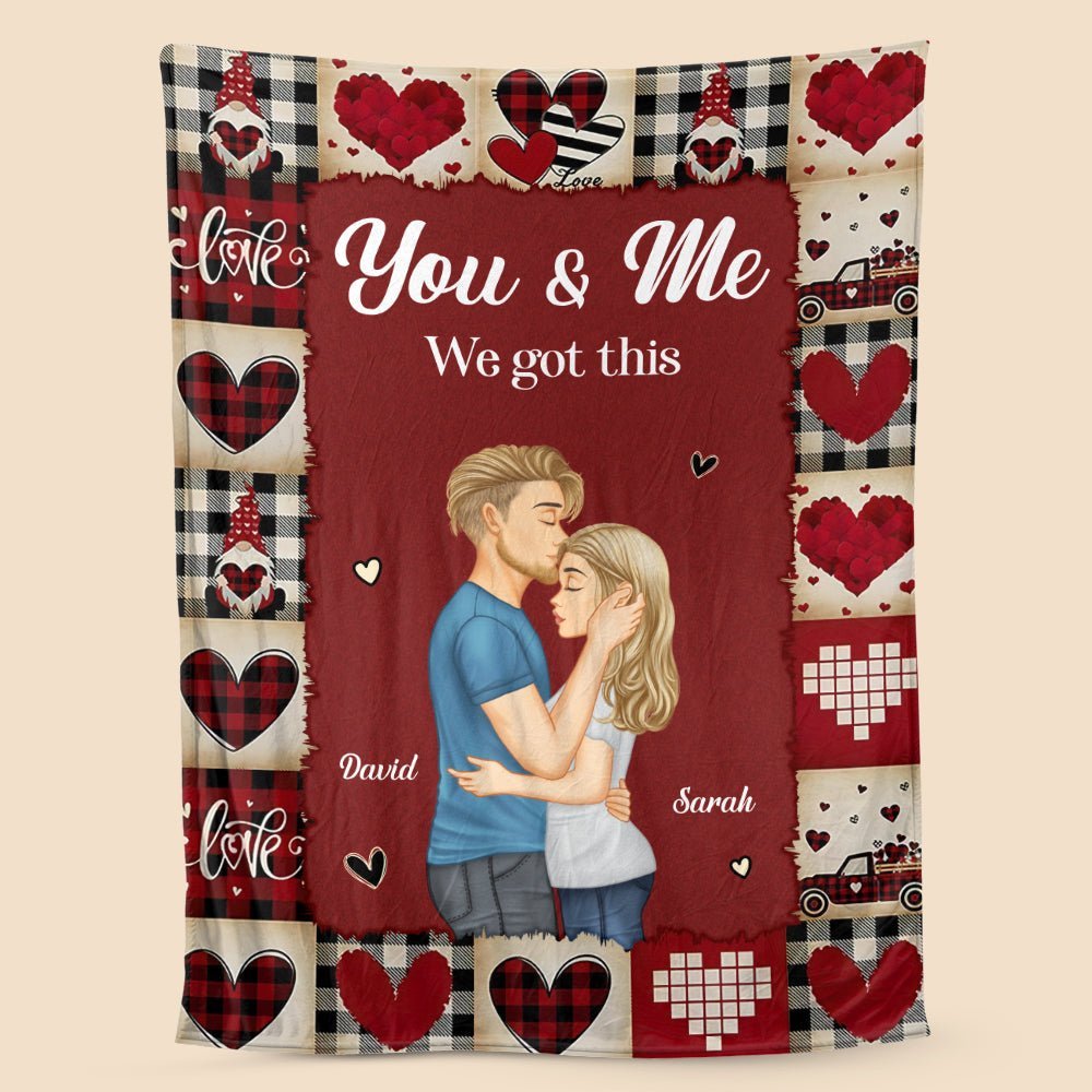 You & Me We Got This Couple/ Photo - Personalized Blanket - Meaningful Gift For Valentine, For Couple - Giftago