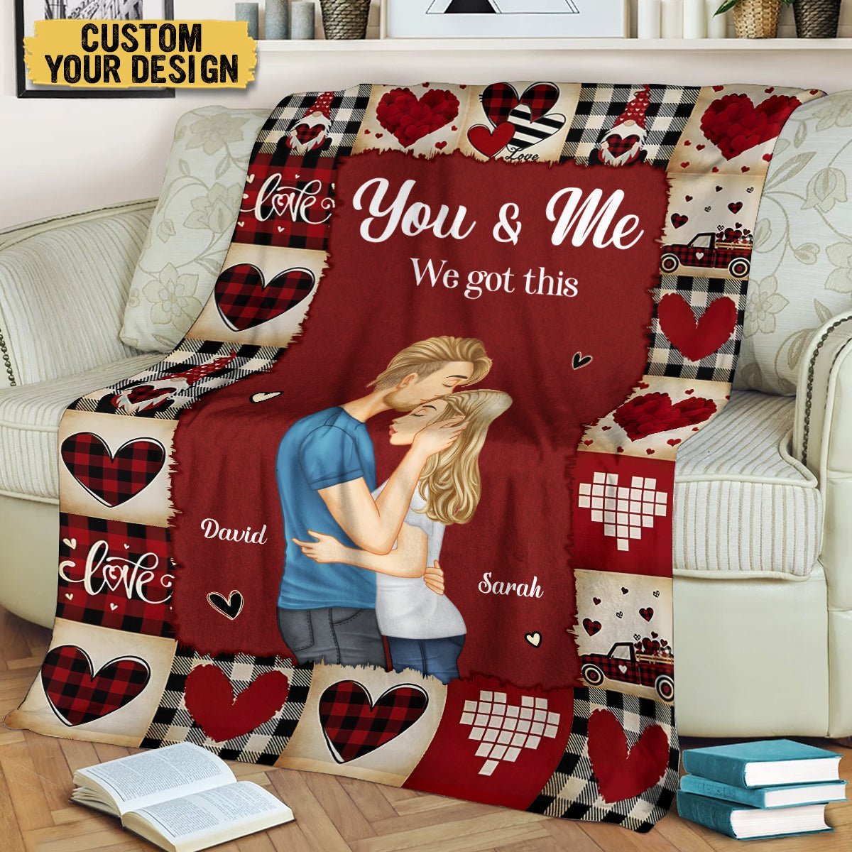 You & Me We Got This Couple/ Photo - Personalized Blanket - Meaningful Gift For Valentine, For Couple - Giftago
