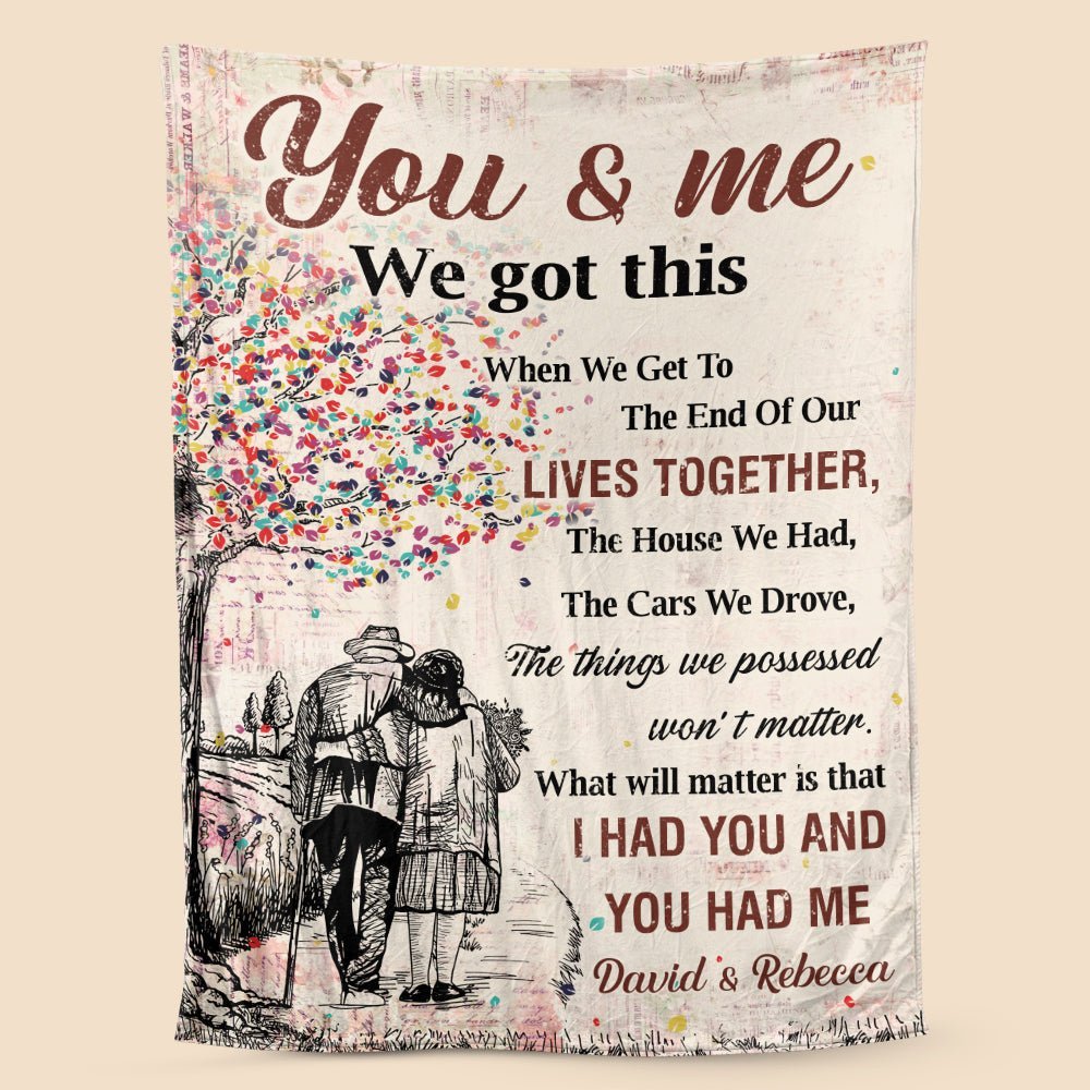 You & Me We Got This - Lives Together - Personalized Blanket - Meaningful Gift For Valentine, For Couple - Giftago