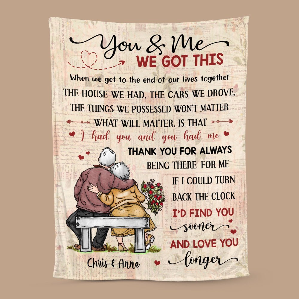 You & Me We Got This Old Couple - Personalized Blanket - Best Gift For Couple - Giftago
