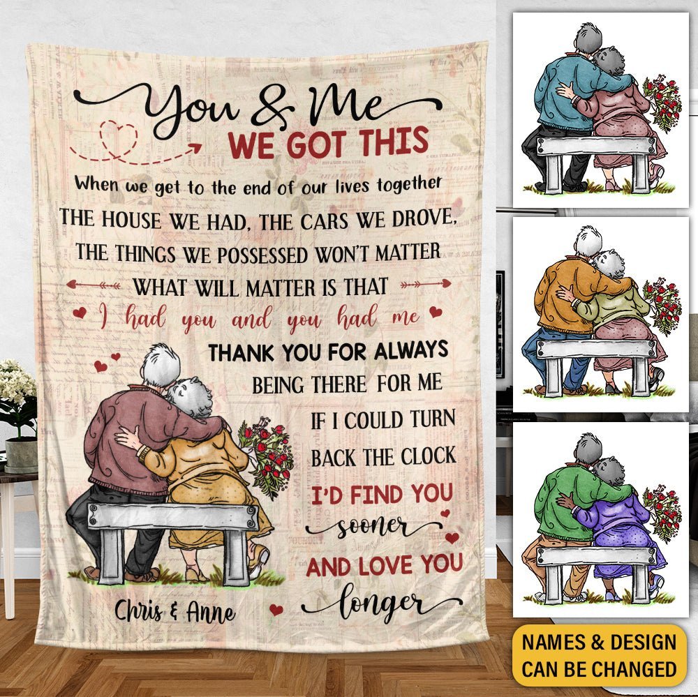 You & Me We Got This Old Couple - Personalized Blanket - Best Gift For Couple - Giftago