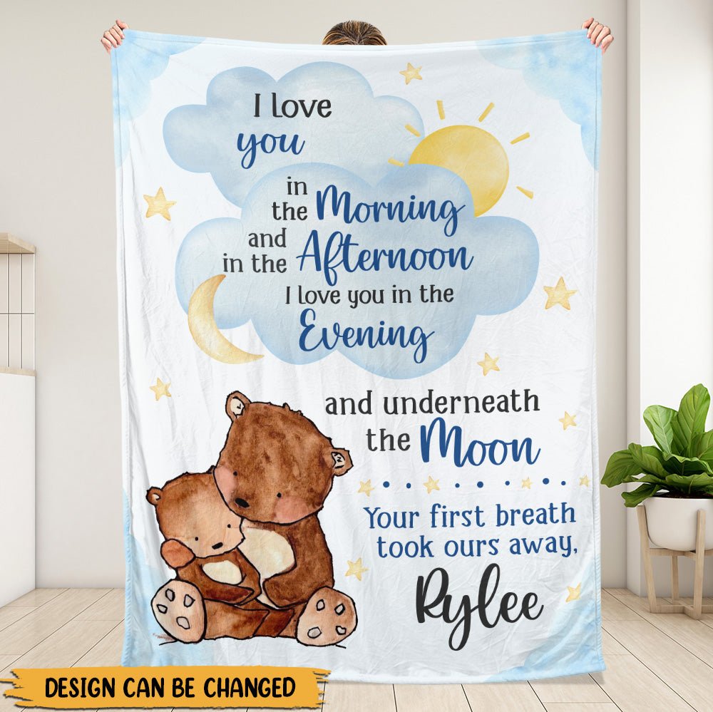 Your First Breath Took Ours Away - Personalized Blanket - Giftago