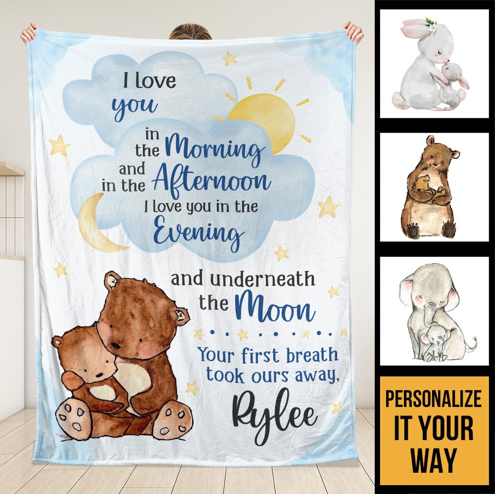 Your First Breath Took Ours Away - Personalized Blanket - Giftago
