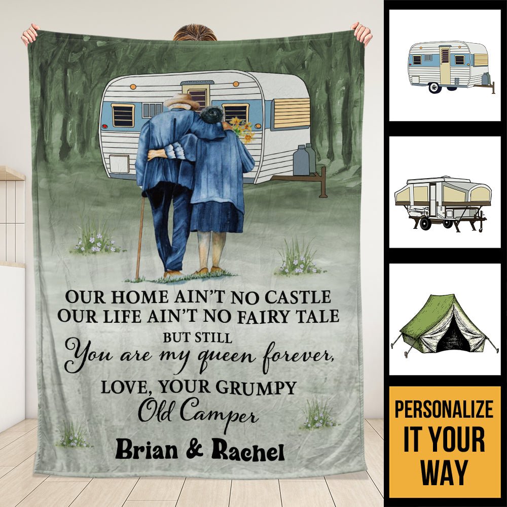 Your Grumpy Old Camper Blanket - Personalized Blanket - Giftago