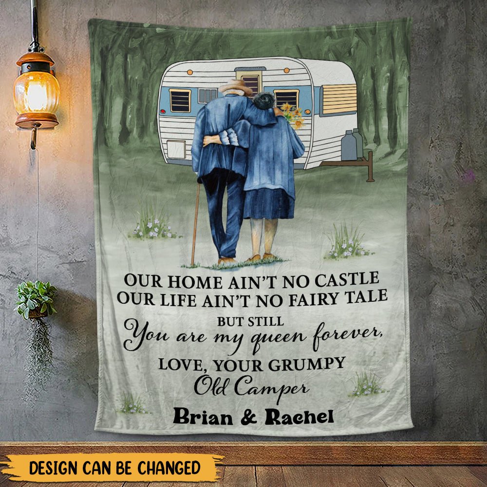 Your Grumpy Old Camper Blanket - Personalized Blanket - Giftago