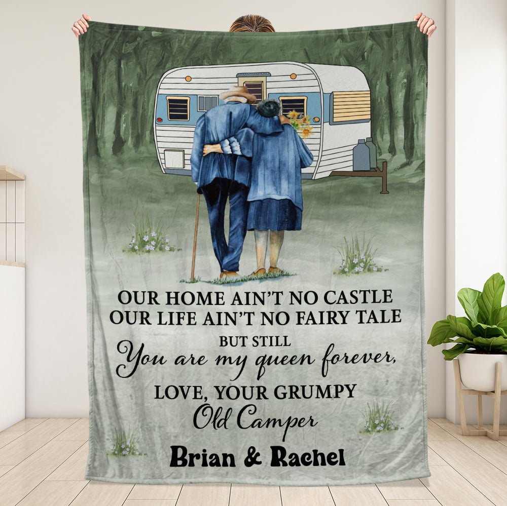 Your Grumpy Old Camper Blanket - Personalized Blanket - Giftago