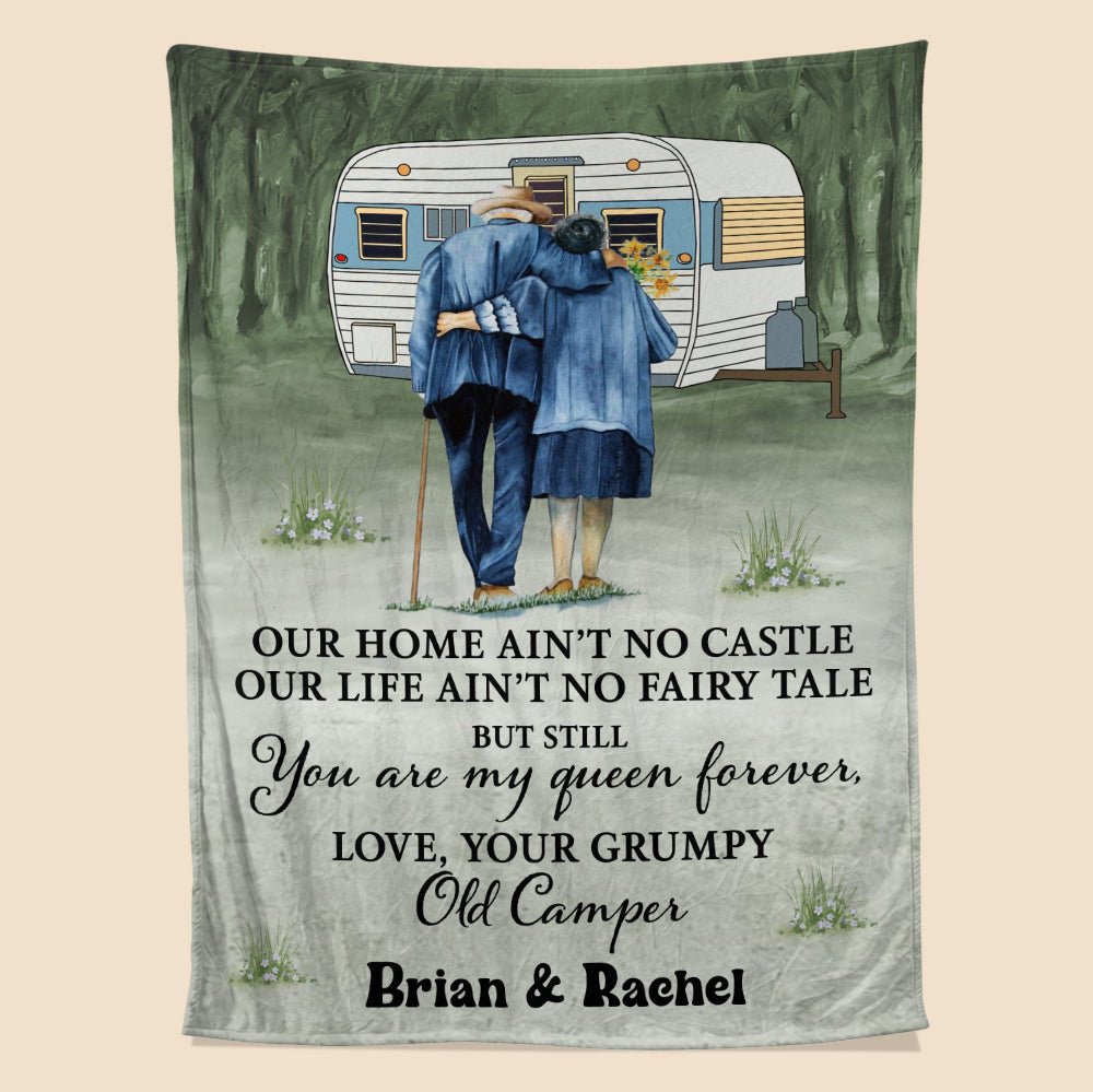 Your Grumpy Old Camper Blanket - Personalized Blanket - Giftago