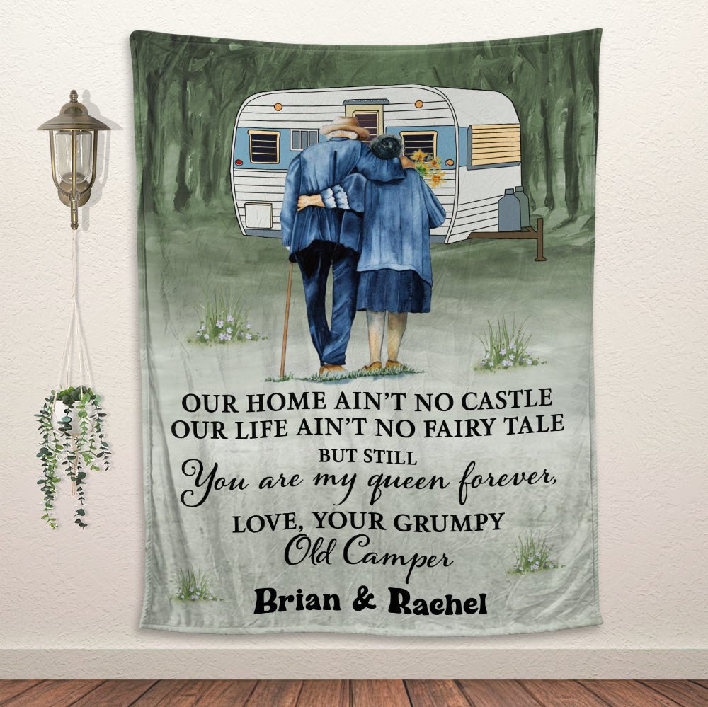 Your Grumpy Old Camper Blanket - Personalized Blanket - Giftago