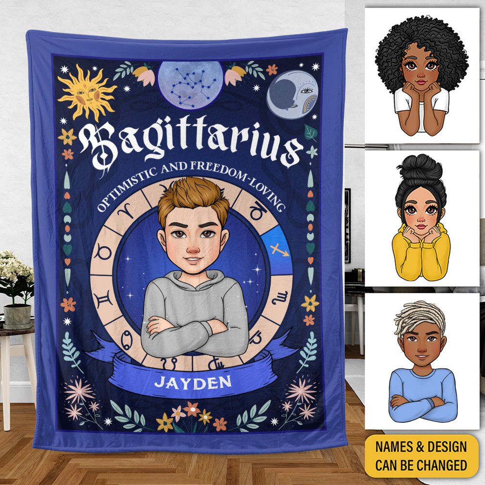 Zodiac Characteristics - Personalized Blanket - Best Gift For Yourself, For Friend, Birthday - Giftago