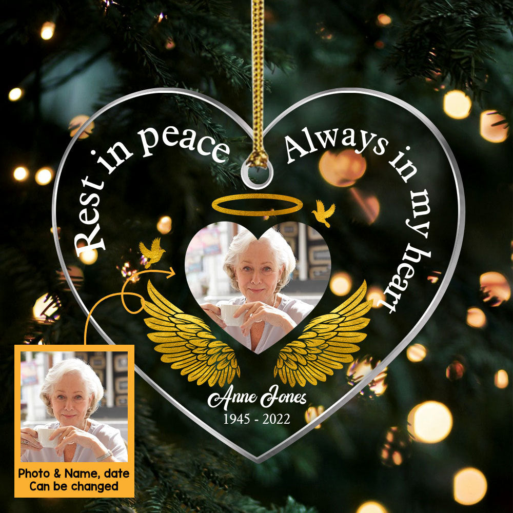 Personalized Christmas Ornament Photo - Memorial Photo Christmas For Loved One - Giftago - 3