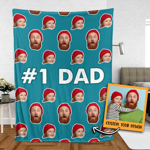 #1 Dad - Personalized Blanket - Best Gift For Dad - Giftago