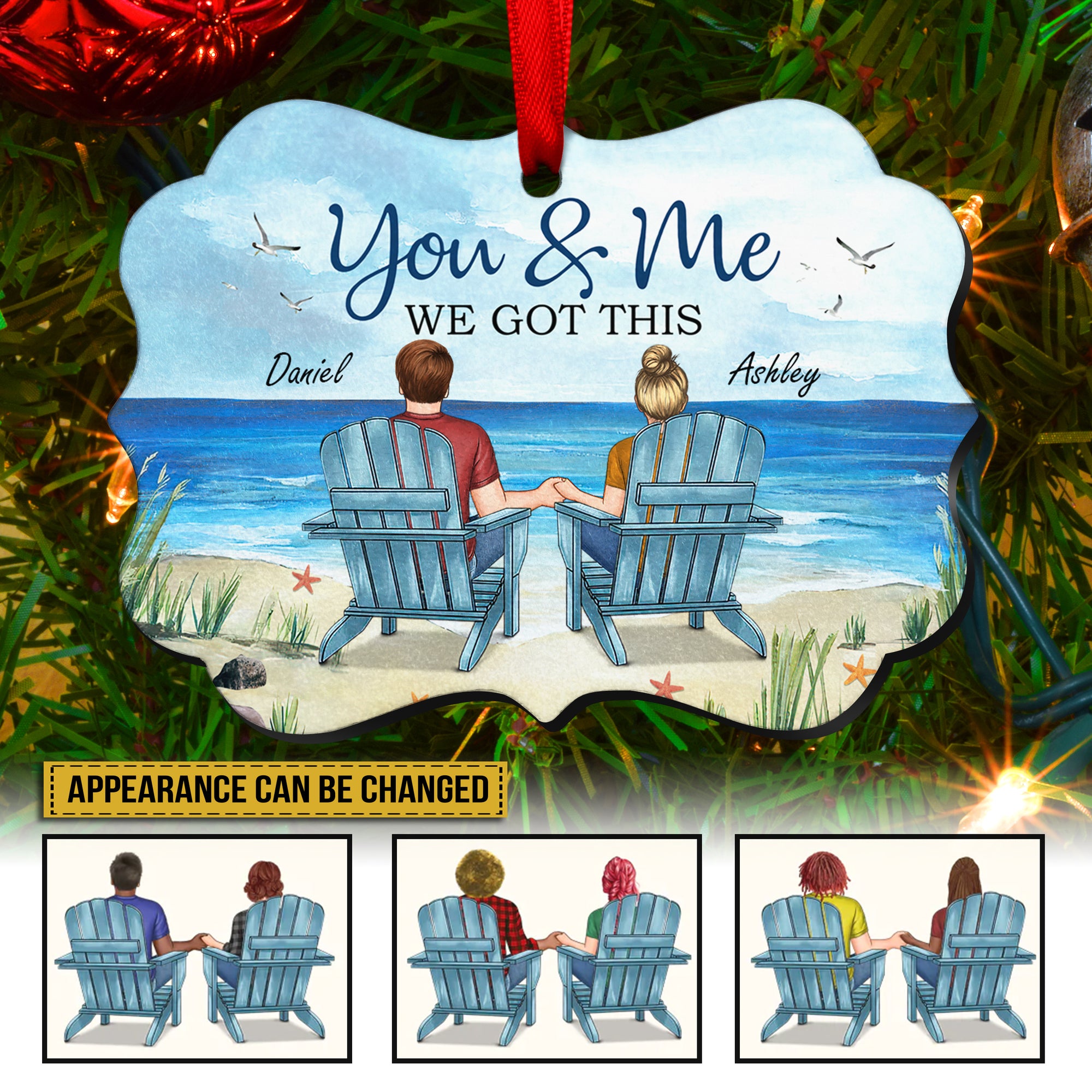 You & Me Beach View Couple Christmas Ornament - Pet Lover Gift - TG1022TA - Giftago