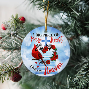 Memorial Ornament - A Big Piece of My heart Live in Heaven - Christmas Gift