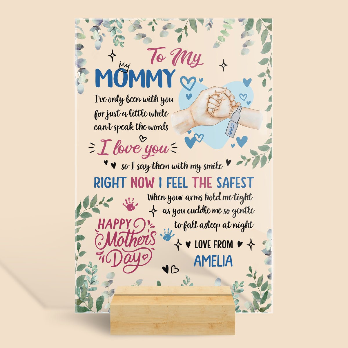 1st Mother's Day - Personalized Acrylic Plaque - Best Gift For Mother - Giftago
