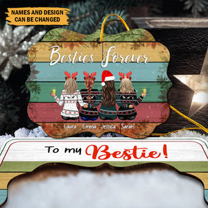 Bestie Personalized Christmas Ornament - Personalized Wooden Card With Pop Out Ornament - Giftago - 2