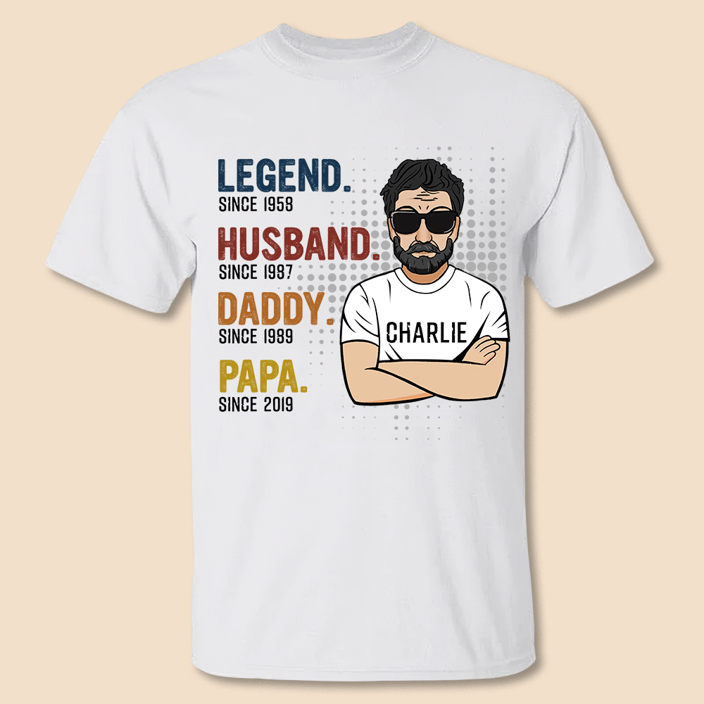 Legend Husband/Daddy/Grandpa - Personalized T-Shirt/ Hoodie - Best Gift For Father, Grandpa - Giftago