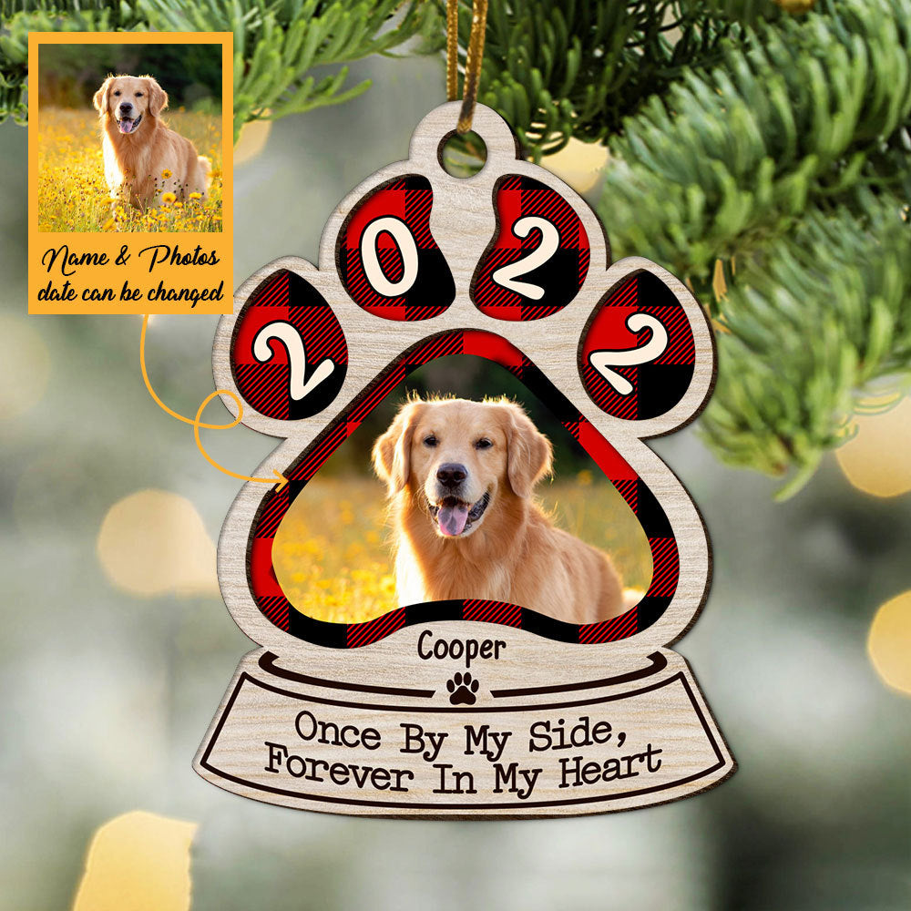 Forever In My Heart - Memorial Dog Ornament Photo Upload - TG0922QA - Giftago