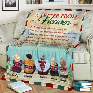 A Letter From Heaven - Blanket - Memorial Gift For Family With Lost Ones - Giftago