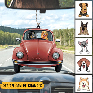 Classic Bug Car Dog Cat Breeds Photos Ornament - Giftago