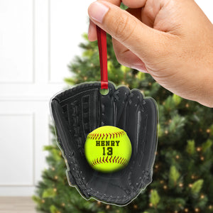 Softball Glove Flat Acrylic Car Ornament - TG1022TA - Giftago